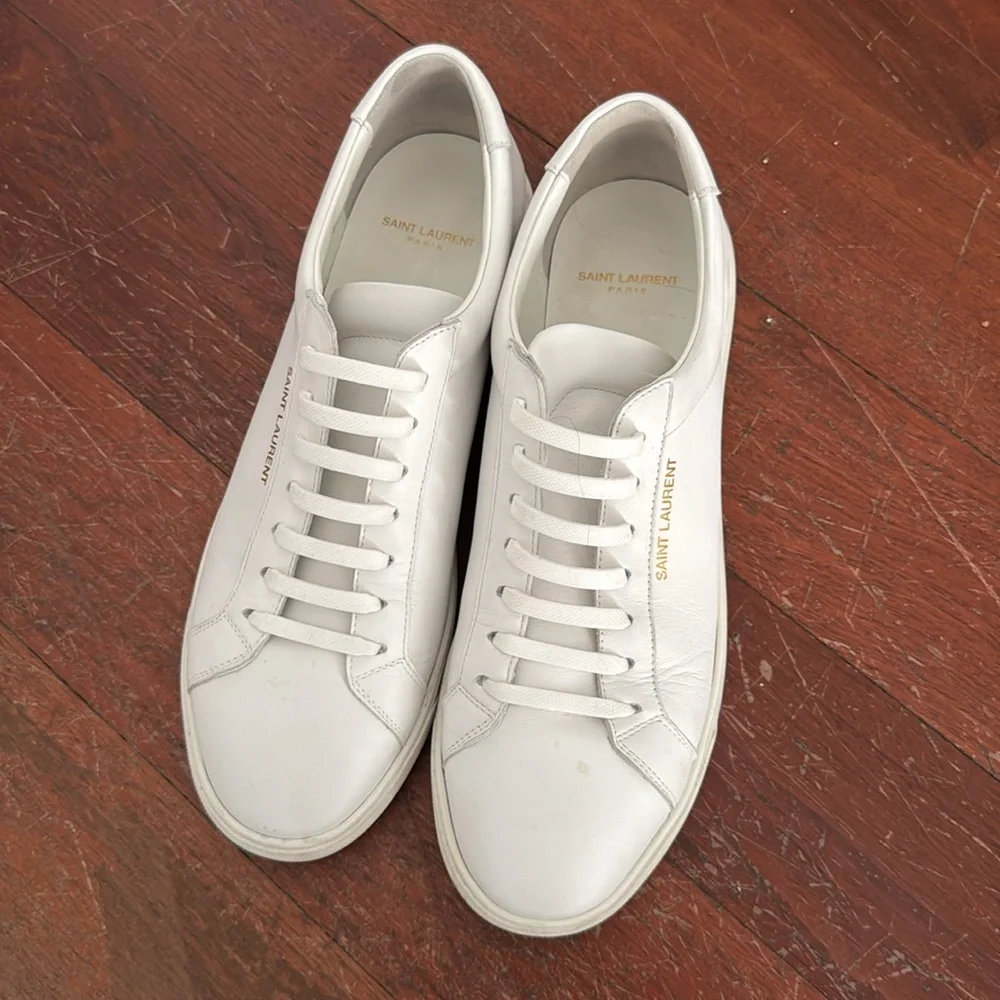 Saint Laurent Andy Lace-Up Sneakers EU 44.5 / White - Picture 5 of 9